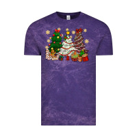 Cloud Purple Cake Christmas trees Vintage Tee - NancyCooperArtShop