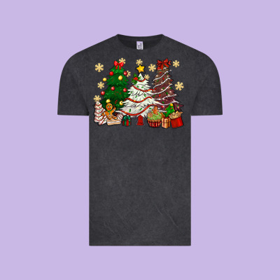 Cake Christmas Trees Vintage Tee Designed By Nancycooperartshop