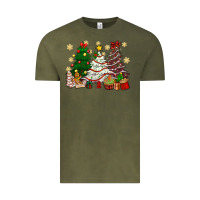 Vintage Olive Cake Christmas trees Vintage Tee - NancyCooperArtShop