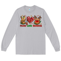 Moon Dust peace love reindeer christmas Long Sleeve Tee - NancyCooperArtShop