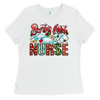 White santa is favorite nurse Ladies Tee - CowhideDigitalArt
