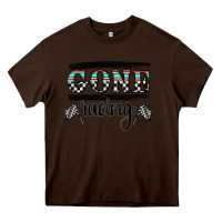 Chocolate Brown goneracing Heavy Core Tee - CowhideDigitalArt