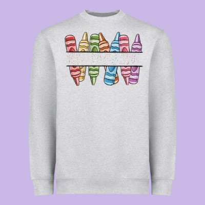 Custom Crayons Heavyweight Sweatshirt Designed By Maliassmallbusiness