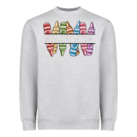 Heather Grey custom crayons Heavyweight Sweatshirt - MaliasSmallBusiness