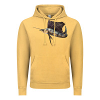 Vintage Mustard Atlantic Sailfish Illustrations Vintage Hoodie - LillyAllenDesigns