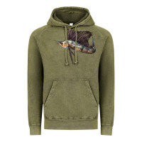 Vintage Olive Atlantic Sailfish Illustrations Vintage Hoodie - LillyAllenDesigns