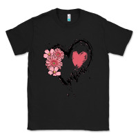Black mimi flower heart Classic Tee - MaliasSmallBusiness