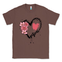 Chestnut mimi flower heart Classic Tee - MaliasSmallBusiness