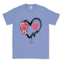 Colony Blue mimi flower heart Classic Tee - MaliasSmallBusiness