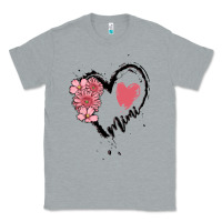 Heather Grey mimi flower heart Classic Tee - MaliasSmallBusiness