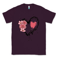 Plum mimi flower heart Classic Tee - MaliasSmallBusiness