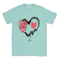 Seafoam mimi flower heart Classic Tee - MaliasSmallBusiness