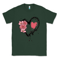 Sports Green mimi flower heart Classic Tee - MaliasSmallBusiness