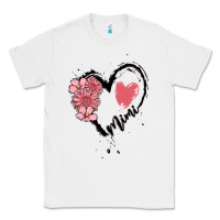 White mimi flower heart Classic Tee - MaliasSmallBusiness