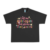 Pigment Black call me antisocial but please don't call me Urban Heavy Tee - MaliasSmallBusiness