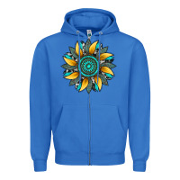 True Royal sunflower gemstone leopard Zipper Hoodie - Artiststas