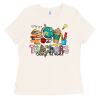 Bone Teachers Change The World Ladies Tee - CowhideDigitalArt