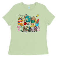 Matcha Teachers Change The World Ladies Tee - CowhideDigitalArt