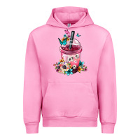 Fuchsia Pink Mexican Day Of The Dead Skulls Coffee Cup Urban Hoodie - FaDigitalArtStudio