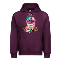 Mauve Wine Mexican Day Of The Dead Skulls Coffee Cup Urban Hoodie - FaDigitalArtStudio