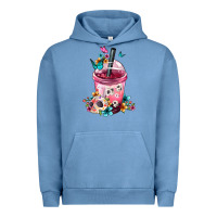 Pigment Pebble Blue Mexican Day Of The Dead Skulls Coffee Cup Urban Hoodie - FaDigitalArtStudio