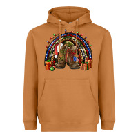 Meerkat Army Christmas rainbow Heavyweight Hoodie - NancyCooperArtShop
