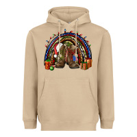 Mushroom Army Christmas rainbow Heavyweight Hoodie - NancyCooperArtShop