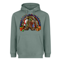 Sage Army Christmas rainbow Heavyweight Hoodie - NancyCooperArtShop
