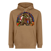 Toasted Coconut Army Christmas rainbow Heavyweight Hoodie - NancyCooperArtShop