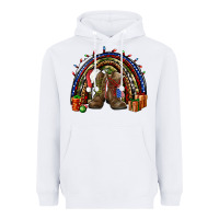 White Army Christmas rainbow Heavyweight Hoodie - NancyCooperArtShop