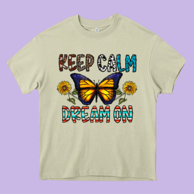 Keep Calm Dream On Heavy Core Tee Designed By Cowhidedigitalart