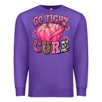 Purple go fight cure pumpkin Premium Sweatshirt - texasbilliewilder