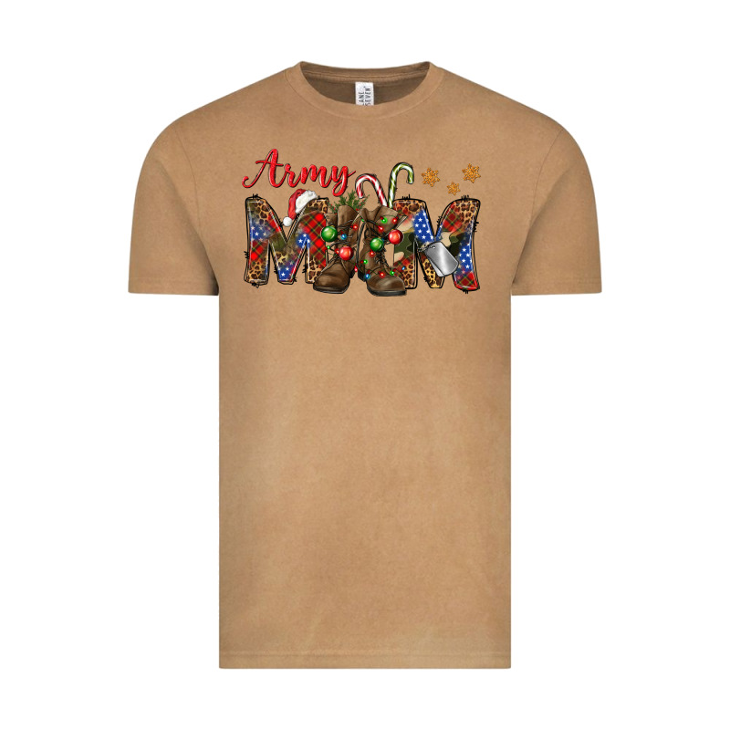 Christmas Army Mom Vintage Tee by NancyCooperArtShop | Teevron