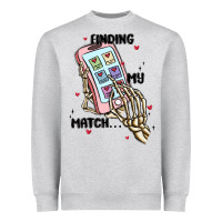 Heather Grey finding my match Heavyweight Sweatshirt - MaliasSmallBusiness