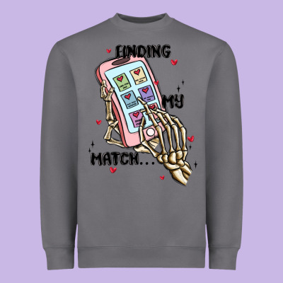 Finding My Match Heavyweight Sweatshirt Designed By Maliassmallbusiness