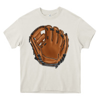 Cream baseball glove Heavy Core Tee - BarkalooDesign