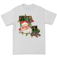 Dove Grey Louisiana map christmas santa Premium Tee - FaDigitalArtStudio