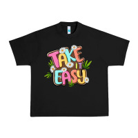 Black take it easy Urban Heavy Tee - MaliasSmallBusiness