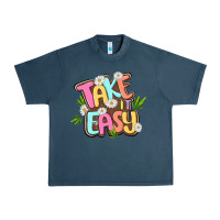 Midnight Navy take it easy Urban Heavy Tee - MaliasSmallBusiness