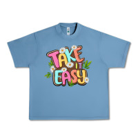 Pebble Blue take it easy Urban Heavy Tee - MaliasSmallBusiness