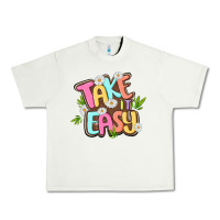 Pistachio take it easy Urban Heavy Tee - MaliasSmallBusiness