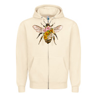 Sandshell bee with flowers Zipper Hoodie - Artiststas