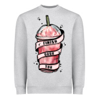 Heather Grey finish your tbr Heavyweight Sweatshirt - MaliasSmallBusiness