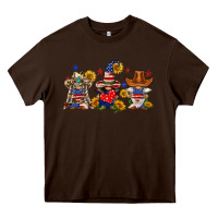 Chocolate Brown american gnomes Heavy Core Tee - FaDigitalArtStudio