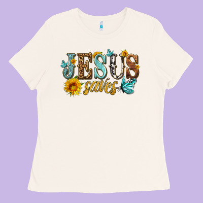 Jesus Saves Ladies Tee Designed By Hra Design Shop