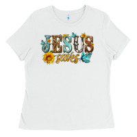 White jesus saves Ladies Tee - HRA Design Shop