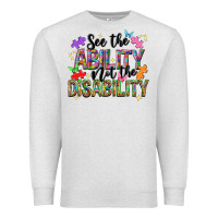 Oatmeal Heather see the ability not the disability nca Premium Sweatshirt - NancyCooperArtShop