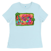 Baby Blue summer vibes watermelon Ladies Tee - JahusDesignShop