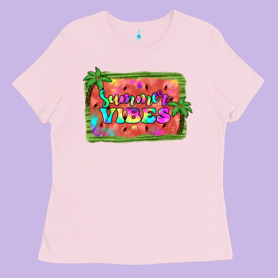 Summer Vibes Watermelon Ladies Tee Designed By Jahusdesignshop