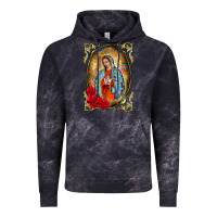 Cloud Black our lady of guadalupe frame Vintage Hoodie - BarkalooDesign